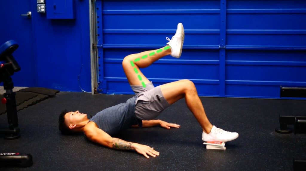 Single leg elevated glute bridge