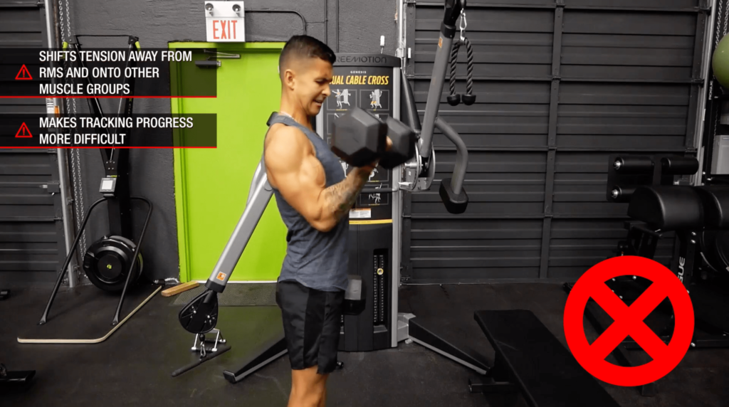 Biceps exercise mistake